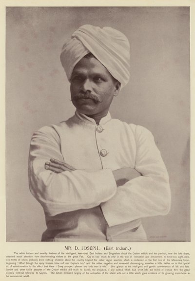 Sr. D Joseph, indio oriental de American Photographer
