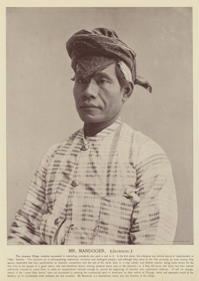 Sr. Mandooer, javanés de American Photographer