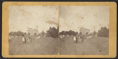 Fachada Norte y Césped, Comunidad de Oneida, Estado de Nueva York, c.1870 de American Photographer