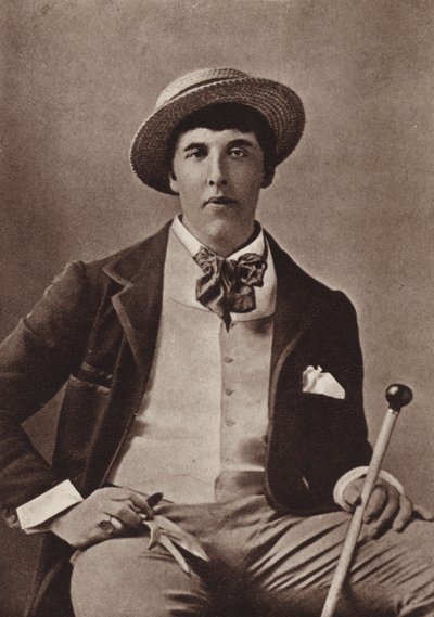 Oscar Wilde, poeta y dramaturgo irlandés, en América (foto b/n) de American Photographer
