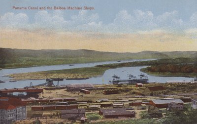 Canal de Panamá, Canal de Panamá y talleres de máquinas Balboa (foto en color) de American Photographer