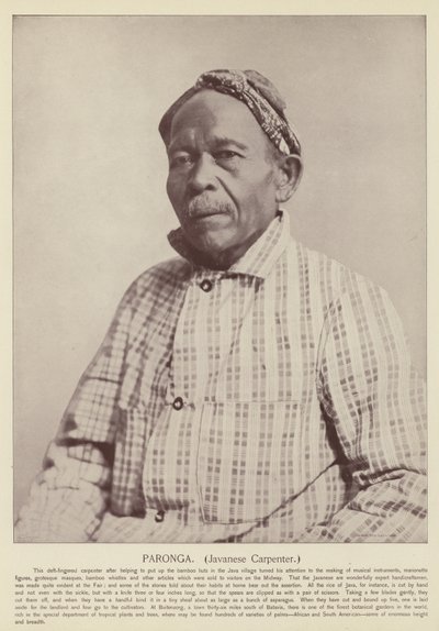 Paronga, carpintero javanés de American Photographer