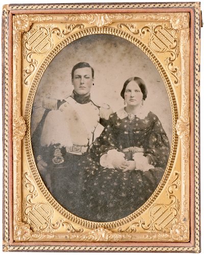 Retrato de Hamilton Branch y una mujer no identificada (daguerrotipo) de American Photographer