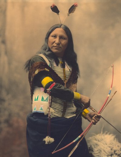 Retrato de Oglala Sioux Shout At de American Photographer