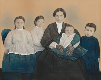 Retrato de una madre y sus cuatro hijos, 1850 (foto) de American Photographer