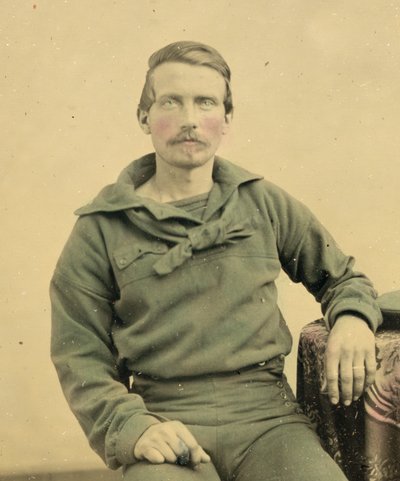 Retrato de un marinero en uniforme de la Unión, c.1861 de American Photographer