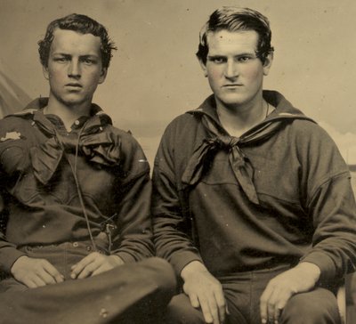 Retrato de dos marineros en uniforme de la Unión, c.1861 de American Photographer