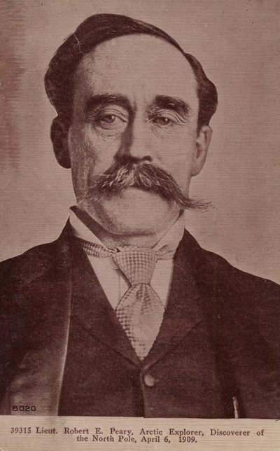 Robert Peary (1856-1920), explorador estadounidense del Ártico (foto b/n) de American Photographer