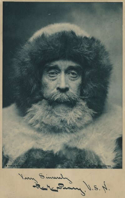 Robert Peary (1856-1920), explorador estadounidense del Ártico (foto b/n) de American Photographer