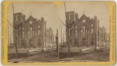 Iglesia de San Miguel después del Incendio de Chicago de 1871 de American Photographer