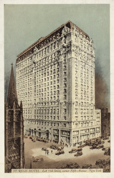 Hotel St Regis, East 55th Street y esquina de la 5ª Avenida, Nueva York, EE.UU. (foto en color) de American Photographer