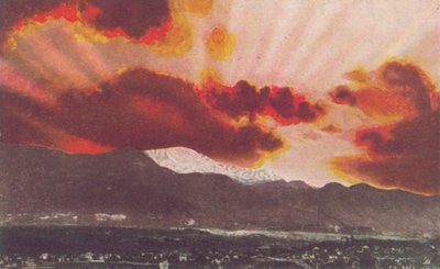Puesta de sol detrás de Pikes Peak, Colorado (foto en color) de American Photographer