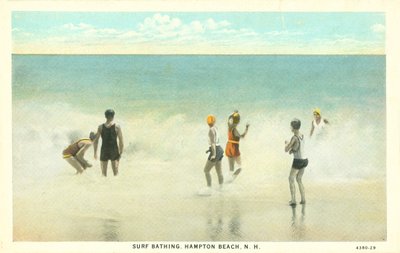 Baño de surf, Hampton Beach, New Hampshire, c 1920 (foto en color) de American Photographer