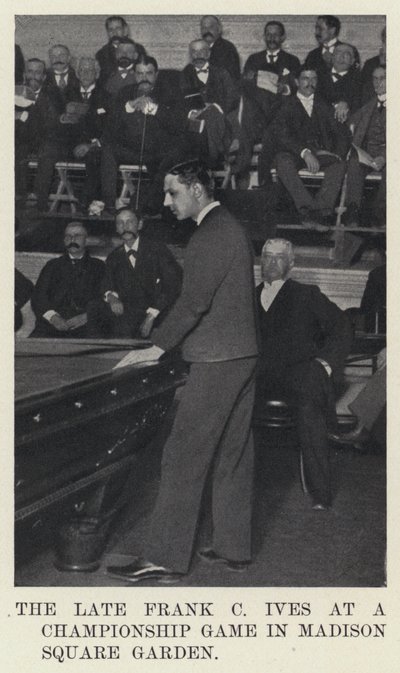 El difunto Frank C Ives en un juego de campeonato en el Madison Square Garden de American Photographer