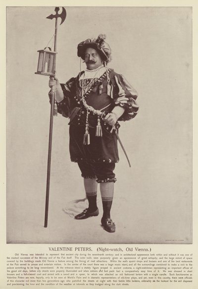 Valentine Peters, vigilante nocturno, Vieja Viena de American Photographer