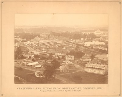 Vista de la Exposición Internacional del Centenario, desde el Observatorio, Georges Hill, Filadelfia, 1876 de American Photographer