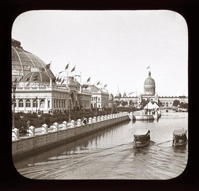 Exposición Mundial Colombina: Edificio de Horticultura y Edificio del Estado de Illinois, Chicago, 1893 de American Photographer