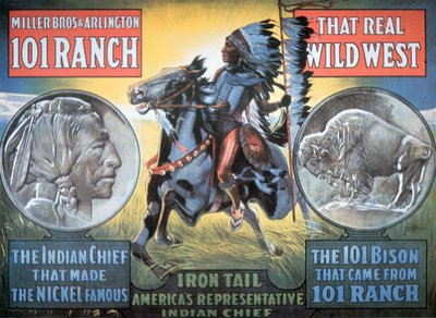 Póster del espectáculo 101 Ranch Wild West, con 