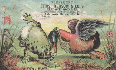 Un golpe de ave, anuncio de Thos. Hersom & Cos Best Soap, c.1880 de American School