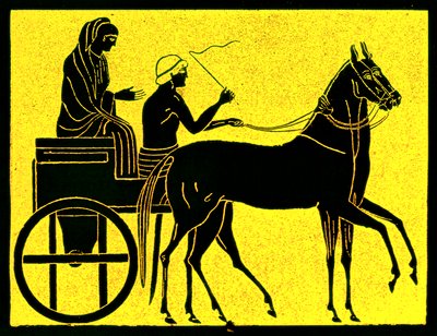 Un carro griego, ilustración de la Historia de Grecia de Victor Duruy, publicada en 1890 de American School