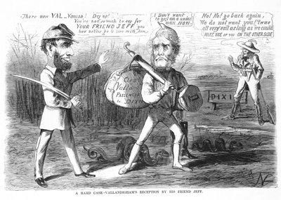 Un caso difícil - La recepción de Vallandigham por su amigo Jeff, c. de American School
