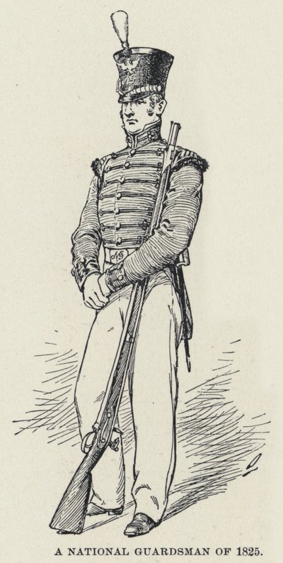 Un Guardia Nacional de 1825 de American School
