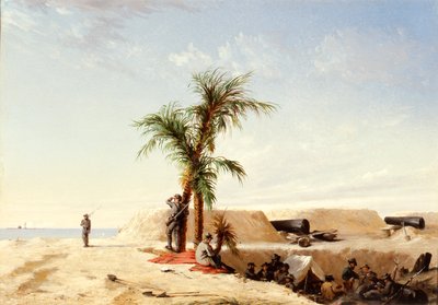 Una batería cuáquera (óleo sobre lienzo) de American School