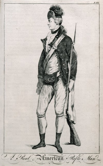 Un verdadero fusilero americano, página 212 de Historia Imparcial de la Guerra de American School