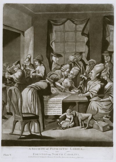 Una sociedad de damas patrióticas, en Edenton, Carolina del Norte de American School