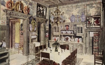 Un modelo de comedor alemán (litografia en color) de American School