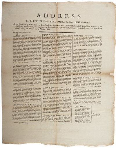 Discurso a los electores republicanos del estado de Nueva York, 6 de abril de 1804 de American School