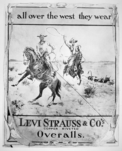 Anuncio de Levi Strauss & Co, c.1900 de American School