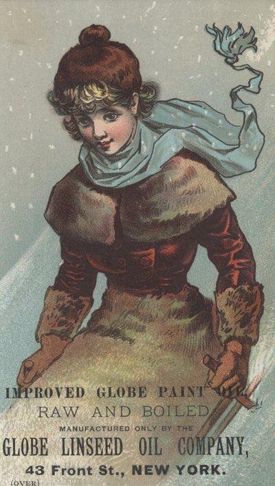 Anuncio de Globe Linseed Oil Company Improved Globe Paint, c.1880 de American School