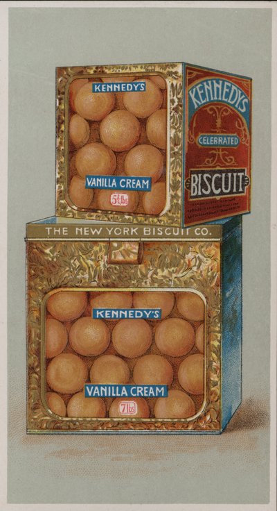 Anuncio de galletas de crema de vainilla de Kennedy de American School