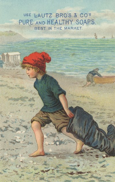 Anuncio de los jabones puros y saludables de Lautz Bros & Co., c.1880 de American School