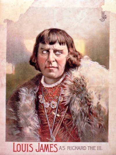 Anuncio de Louis James como Ricardo III de American School