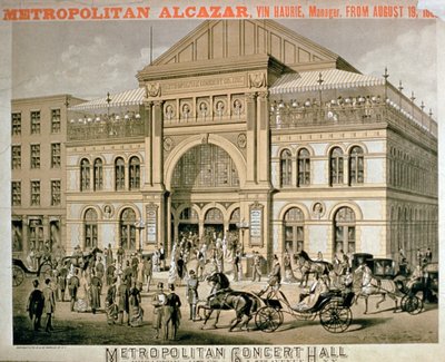 Anuncio del Metropolitan Alcazar Concert Hall, Nueva York de American School