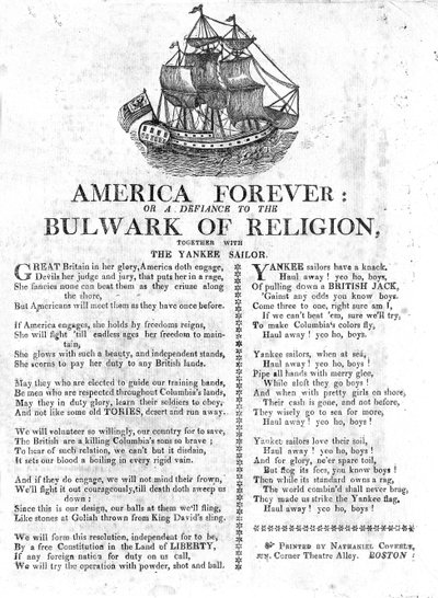 América para Siempre o un Desafío al Baluarte de la Religión, junto con el Marinero Yankee de American School