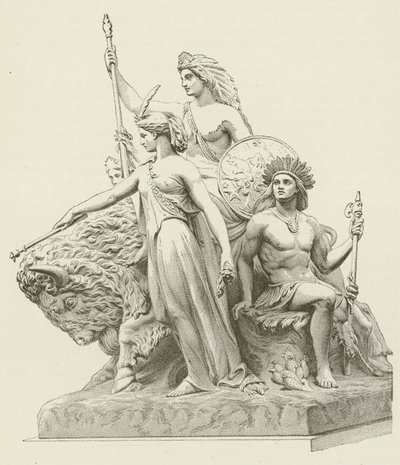 América, del grupo en mármol de John Bell de American School
