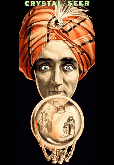 Cartel estadounidense para el espectáculo Crystal Seer (que lee la bola de cristal) sd. principios del siglo XX (cartel) de American School