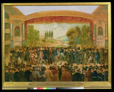 Teatro Americano, Bowery, Nueva York, representando la 57ª noche de Mr T.D. Jim Crow Rice (1808-60) 25 de noviembre de 1833 de American School