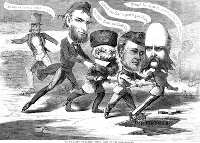 Una fiesta de hielo o dejando que las cosas se deslicen en el Rappahannock, del Humor de la Guerra de American School