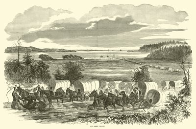 Un tren del ejército, noviembre 1862 de American School