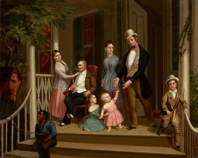 Grupo familiar Ashe-Moses, c.1845 de American School