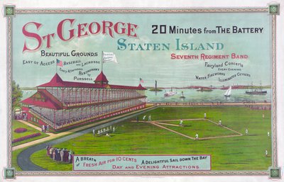 Campo de béisbol en St. George Park, Staten Island de American School