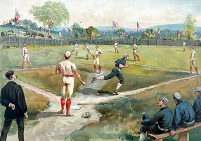 Juego de béisbol en Nueva York en 1891 de American School