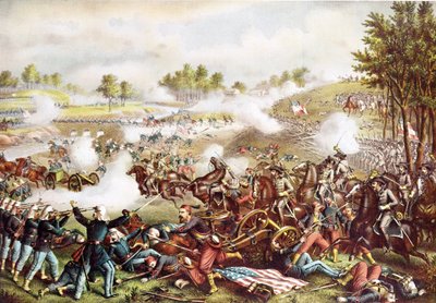 Batalla de Bull Run, 21 de julio de 1861, publicado en 1889 de American School
