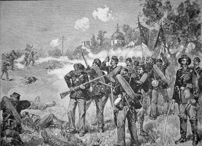 Batalla de Gettysburg, a corta distancia en el primer día de American School