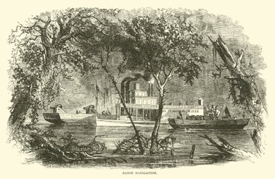 Navegación en el Bayou, marzo 1863 de American School