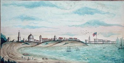 Playa debajo de Veracruz, México de American School
